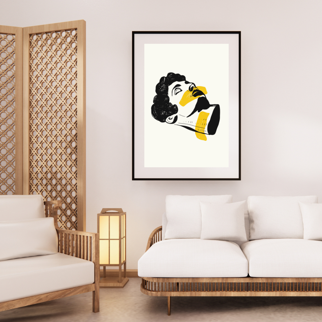 Antik İllüstrasyonlar - Poster Çerçevesiz Poster Duvar Tablosu Modern Tablo